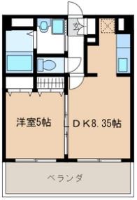 パークフラッツ博多吉塚(1LDK/3階)の間取り写真
