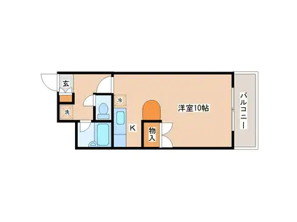 幸町アヴェニュー(ワンルーム/4階)の間取り写真