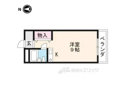 グラシューズなかにし(ワンルーム/3階)の間取り写真