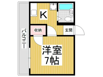 メゾン・ド・ヴェールΑ(1K/5階)の間取り写真