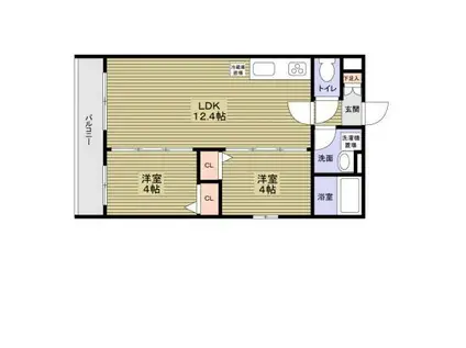 AVANTIO CLAIR(2LDK/3階)の間取り写真