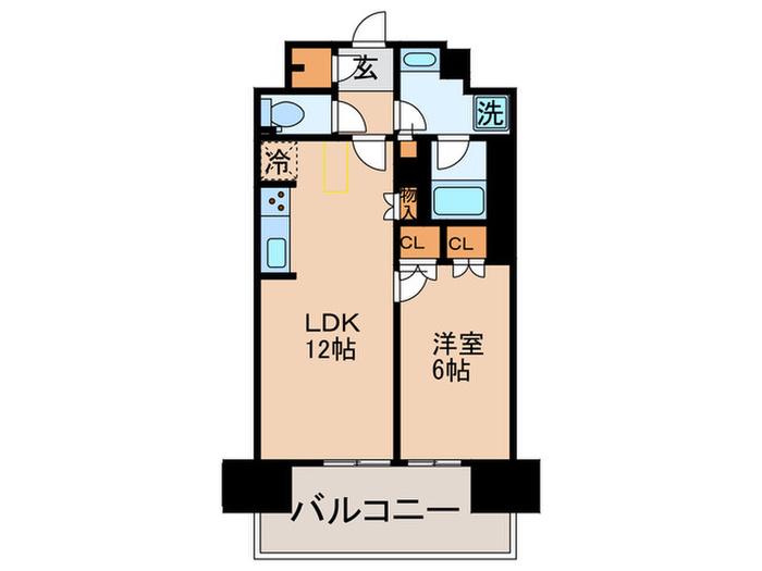 BLESS宮崎台(1LDK/1階)の間取り写真