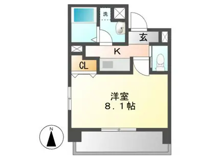 レーベスト志賀本通(1K/3階)の間取り写真