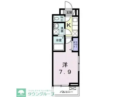 セレーノ(1K/2階)の間取り写真