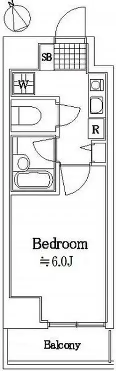 ヴェルヒルズ芝浦 8階階 間取り