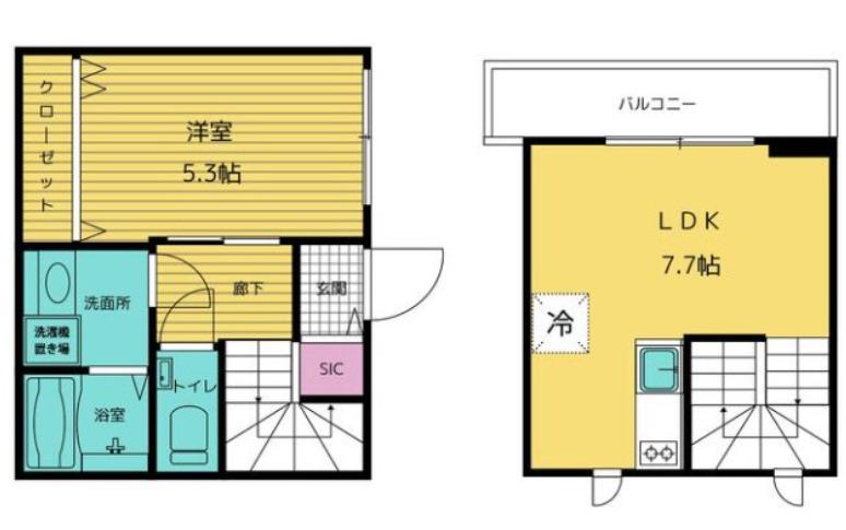 コートヤード表参道(1LDK/2階)の間取り写真