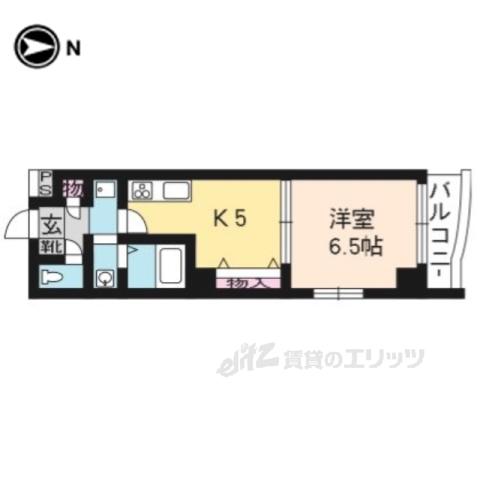 グランドパルティール3(1K/4階)の間取り写真