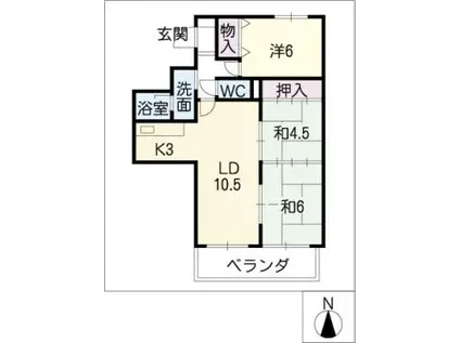 メゾンエトワール(3LDK/3階)の間取り写真