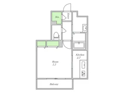 シャーメゾンルミナス(1K/3階)の間取り写真