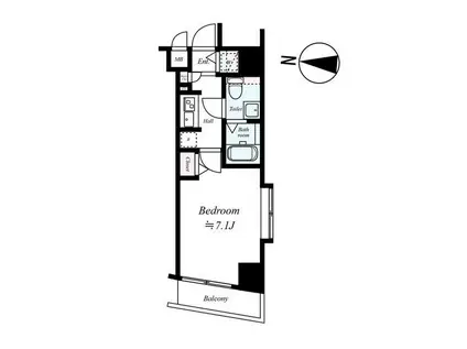 ガラ・ステーション四谷三丁目(1K/8階)の間取り写真