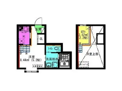 BLANC DE BLANCS(ワンルーム/1階)の間取り写真