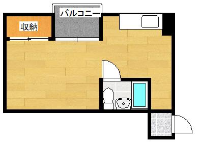 ブルックス駅前(ワンルーム/3階)の間取り写真