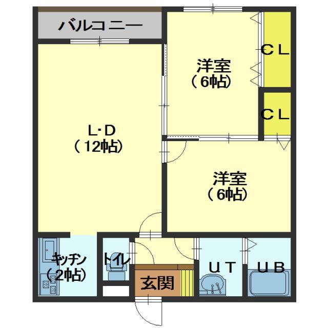 COMFORT812(2LDK/2階)の間取り写真