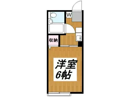 弥生レジデンスA棟(1K/2階)の間取り写真