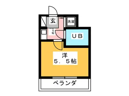 エクレール小平(1K/1階)の間取り写真