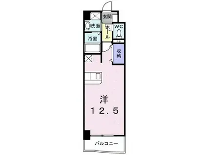 レジェンド・ヒルOGVI(ワンルーム/2階)の間取り写真