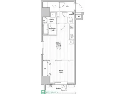 アーバンパーク三ノ輪II(1LDK/6階)の間取り写真