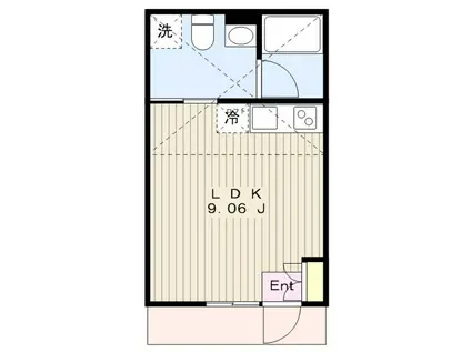 グランドビュー玉川学園A(ワンルーム/1階)の間取り写真