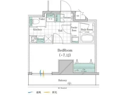 ガリシア大塚サウス(1K/8階)の間取り写真