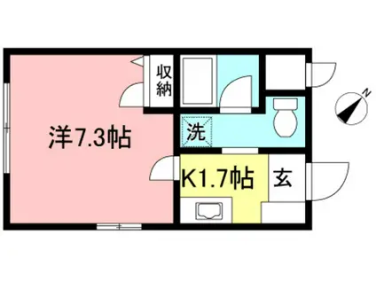 ハープレジデンス(1K/3階)の間取り写真