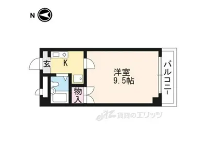 ポートハイム加茂(1K/1階)の間取り写真