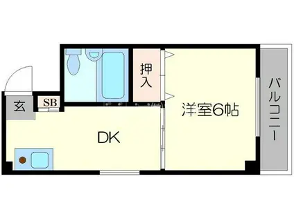 デイズハイツ境川(1DK/7階)の間取り写真