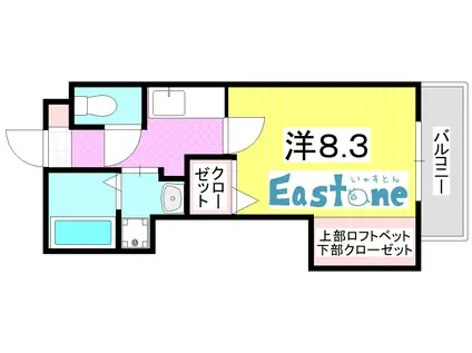 CITYHILLS(1SK/3階)の間取り写真