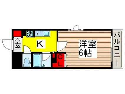 プライムアーバン行徳駅前II(1K/4階)の間取り写真