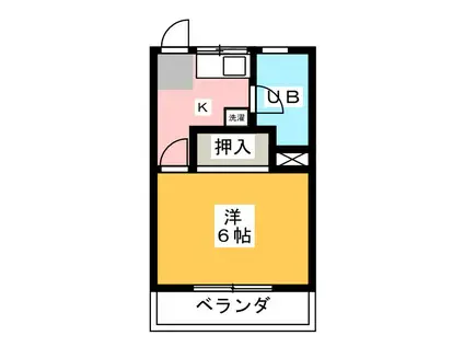 晴美マンション(1K/3階)の間取り写真