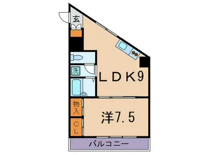 ビューハイツ土屋(1LDK/2階)の間取り写真