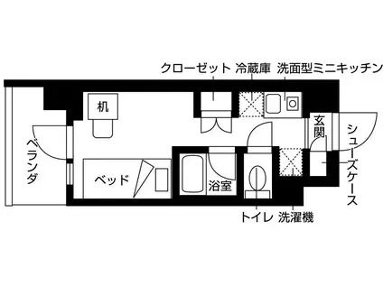 ルフォンエチュード亀有(ワンルーム/5階)の間取り写真