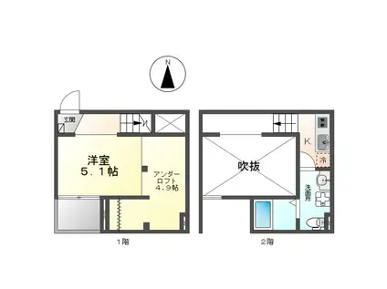 ゼン鶴舞ZEN鶴舞(ワンルーム/1階)の間取り写真