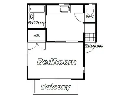 ヴェガ天台(1DK/2階)の間取り写真