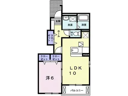 クレメント サニーIII(1LDK/1階)の間取り写真