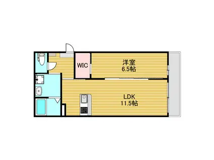 SUITE TERRACE RELIER(1LDK/2階)の間取り写真