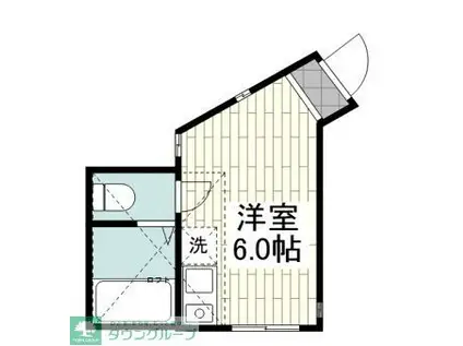 ユナイト川崎新町ミュアヘッドの杜(ワンルーム/1階)の間取り写真