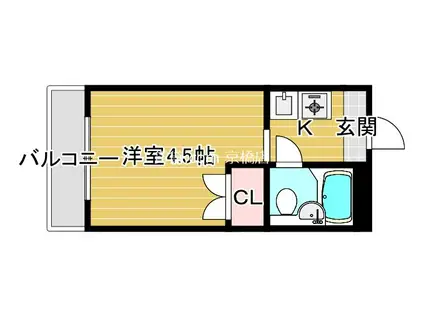 メゾン・ド・シュルヴィー(1K/7階)の間取り写真