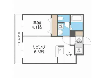 MAHALO OHASHI HOKUDAI 旧ヴェール北大(1LDK/1階)の間取り写真