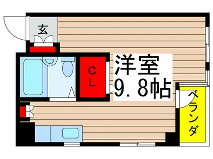 メゾンクロシエット(ワンルーム/2階)の間取り写真