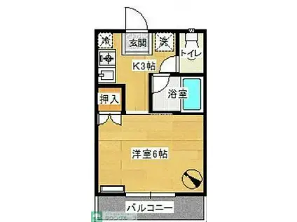 スカイホーク鷹取第8(1K/1階)の間取り写真