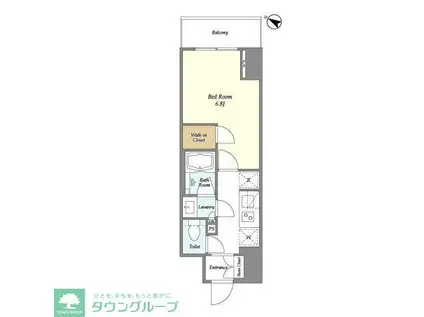 ドゥーエ横濱鶴見(1K/9階)の間取り写真