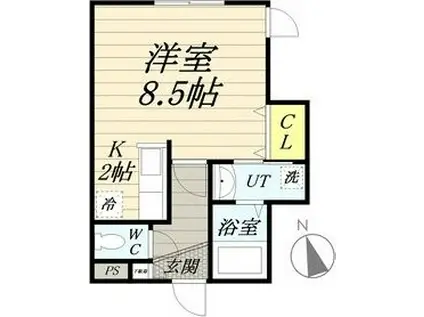 KORAT(ワンルーム/1階)の間取り写真