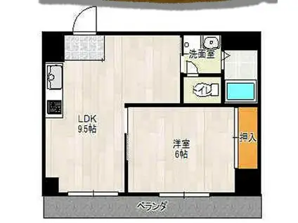 レクシア木川東(1LDK/2階)の間取り写真