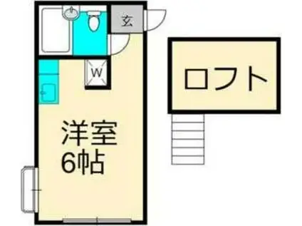 レモンホーム弥栄(ワンルーム/1階)の間取り写真