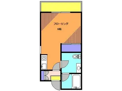 BEN HILL(ワンルーム/4階)の間取り写真