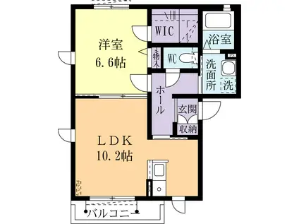 メゾン・アーク(1LDK/1階)の間取り写真