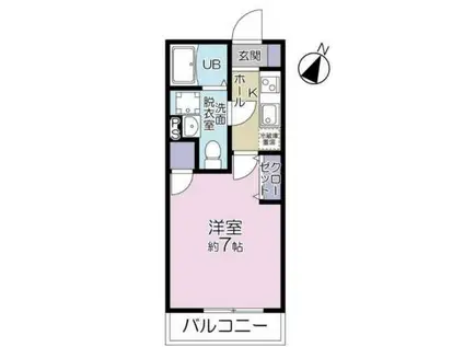 エスパーダ桜台(1K/1階)の間取り写真