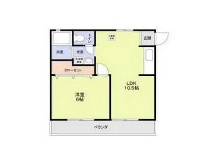セサミハウス(1LDK/1階)の間取り写真