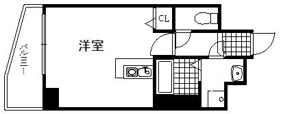 ラナップスクエア神戸県庁前(ワンルーム/7階)の間取り写真