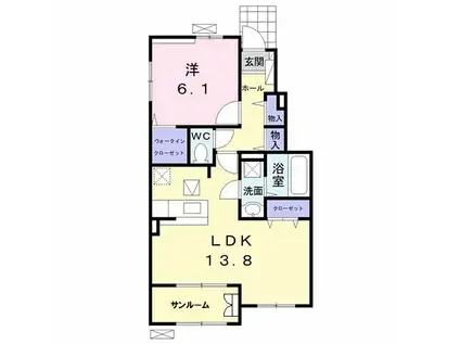 アド-ニス II(1LDK/1階)の間取り写真